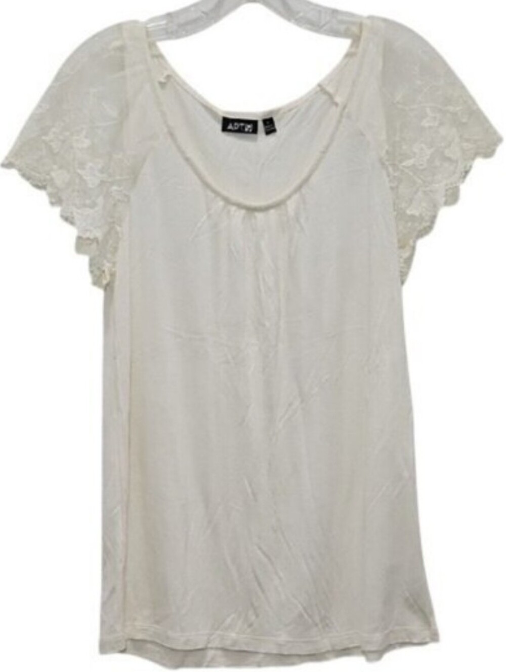 Apt. 9 Ivory Lace Sleeve Blouse Top Size Medium Office Business Career Feminine